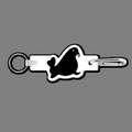 Key Clip W/ Key Ring & Walrus (Silhouette) Key Tag